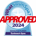 WhatSwimSpa_ Approved Manufacturer 2024 logo - Sunbeach Spas