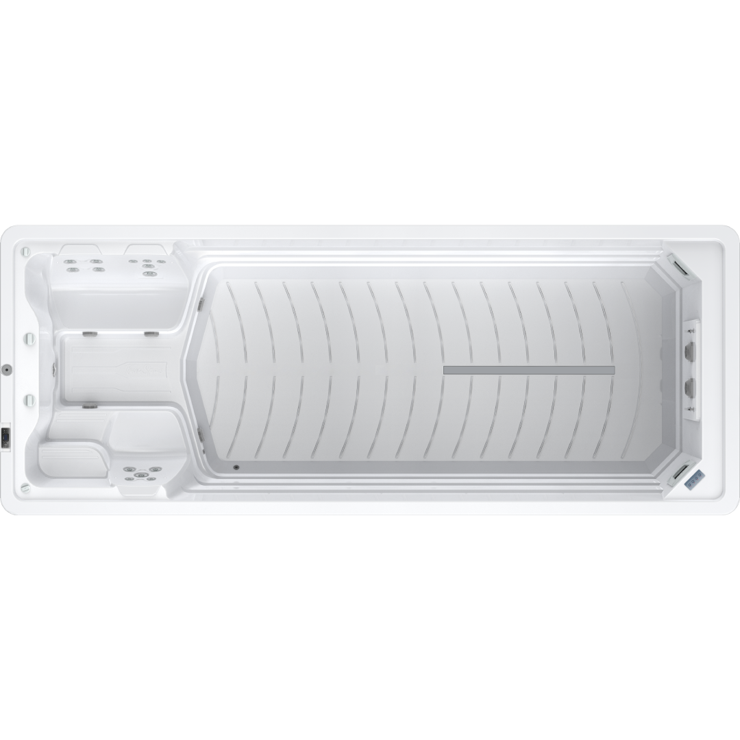 Equinox EQ600 Fun Swim spa in garden setting