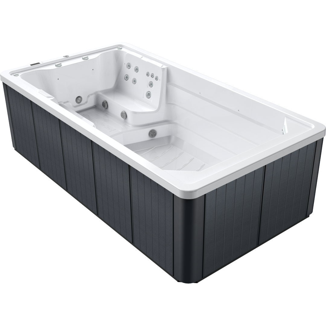 Equinox EQ440 Fun Swim spa in garden setting