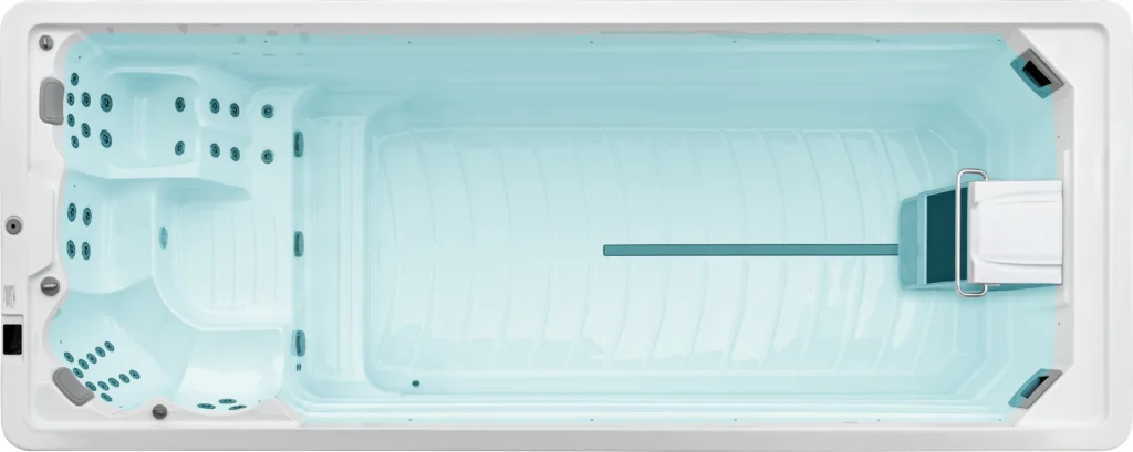 Forever Swim Easy Life 6.0 spa in garden setting