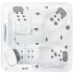 553-LC spa in garden setting