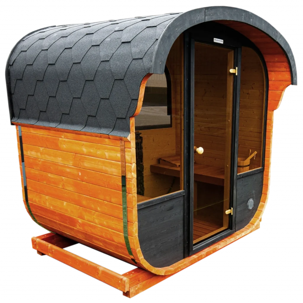 Cube Sauna (2m) Saunas interior view