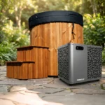 Solo Ice Bath Grey Shell with Chiller Ice Bath from Oasis Outdoor Living