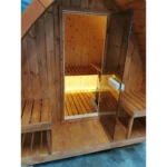 Leaf Sauna Wood Fired Saunas interior view