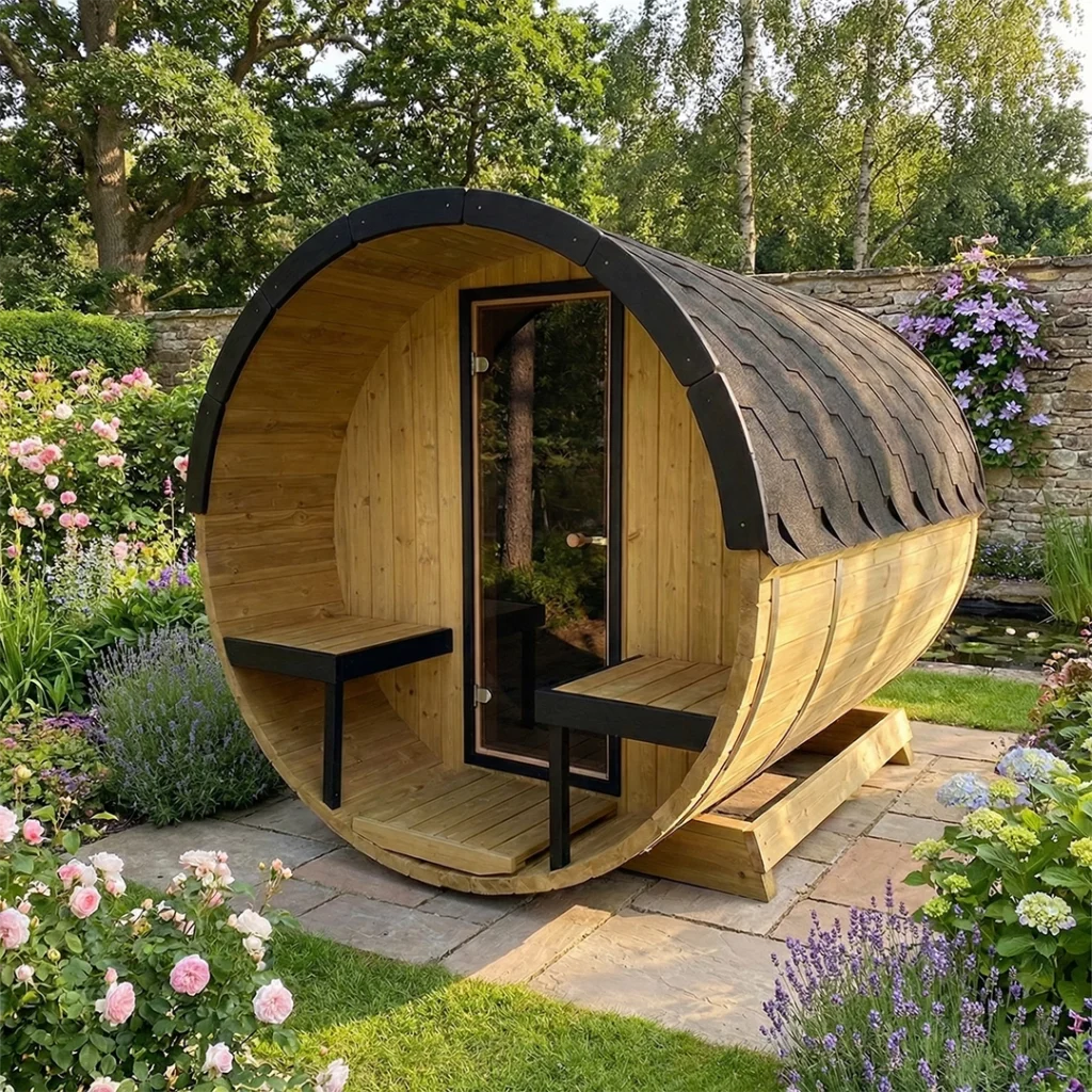 Lux Barrel Sauna (4m) Saunas from Oasis Outdoor Living