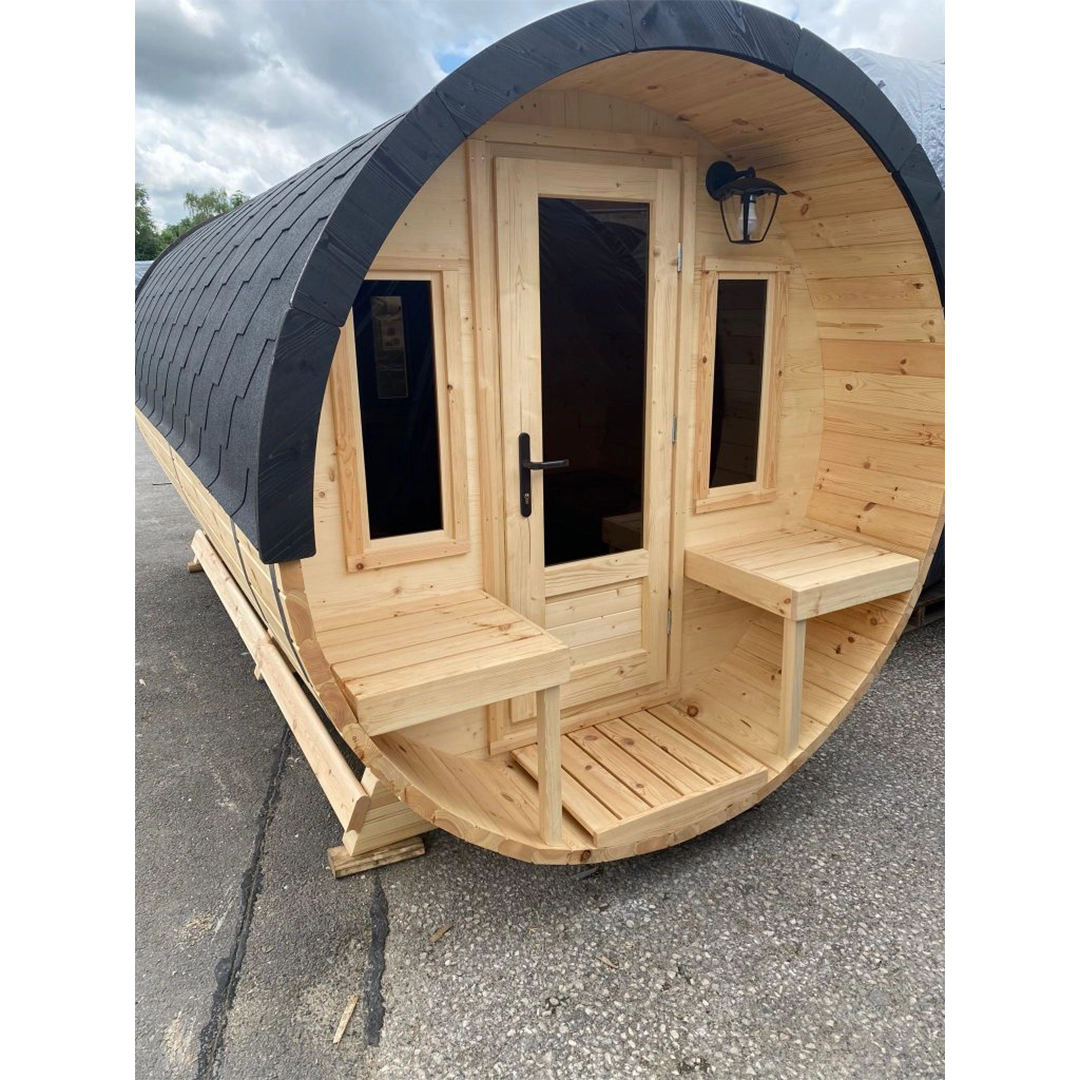 Lux Barrel Sauna (2.5m) Saunas features and jets