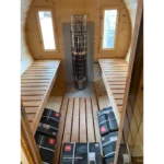 Lux Barrel Sauna (2.5m) Saunas features and jets
