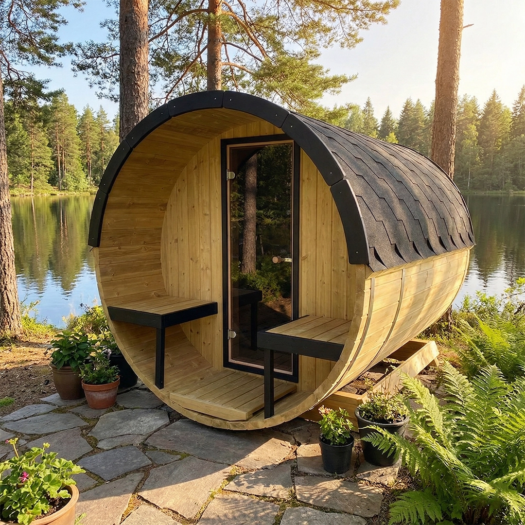 Lux Barrel Sauna (2.5m) Saunas from Oasis Outdoor Living
