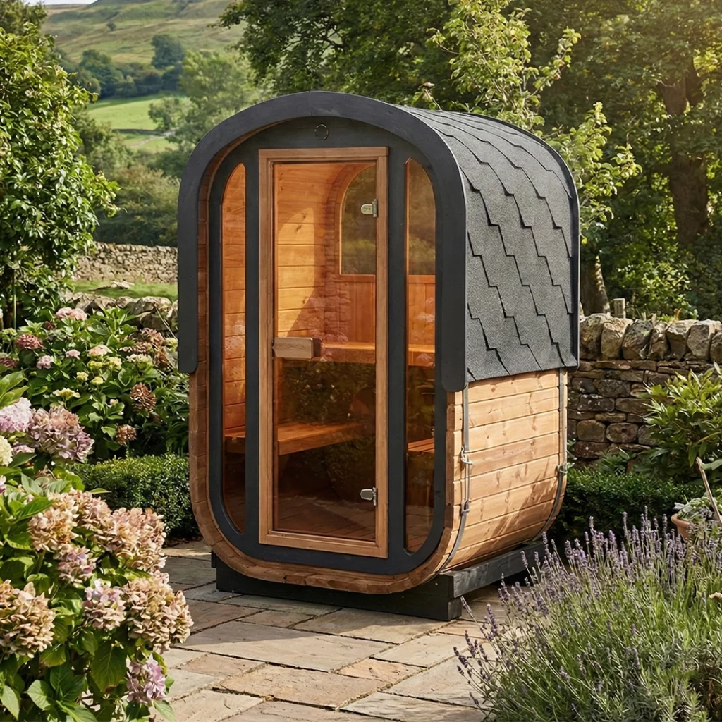 Woodchop Oval 2 Person Sauna Saunas from Oasis Outdoor Living