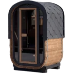 Woodchop Oval 2 Person Sauna hot tub LED lighting