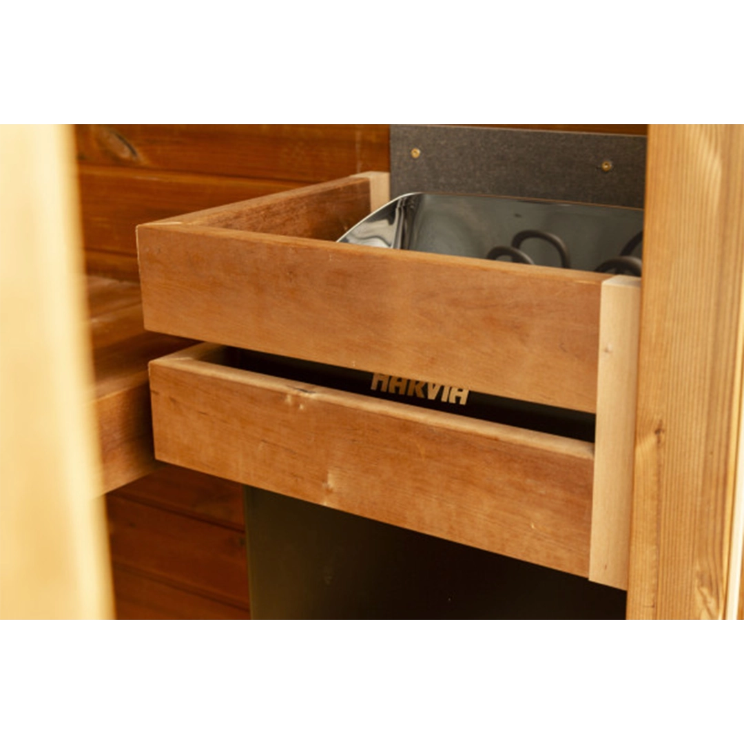 Woodchop Oval 2 Person Sauna Saunas features and jets