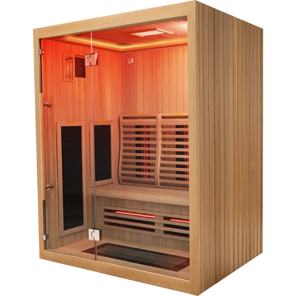 SRA200-A 3–4 Person spa in garden setting