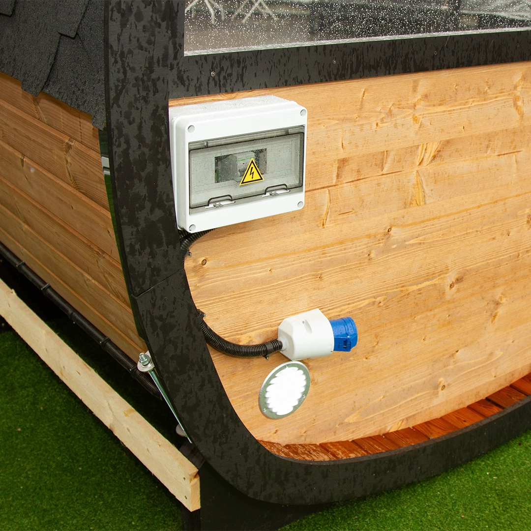 Mirrored Sauna 200cm interior seating