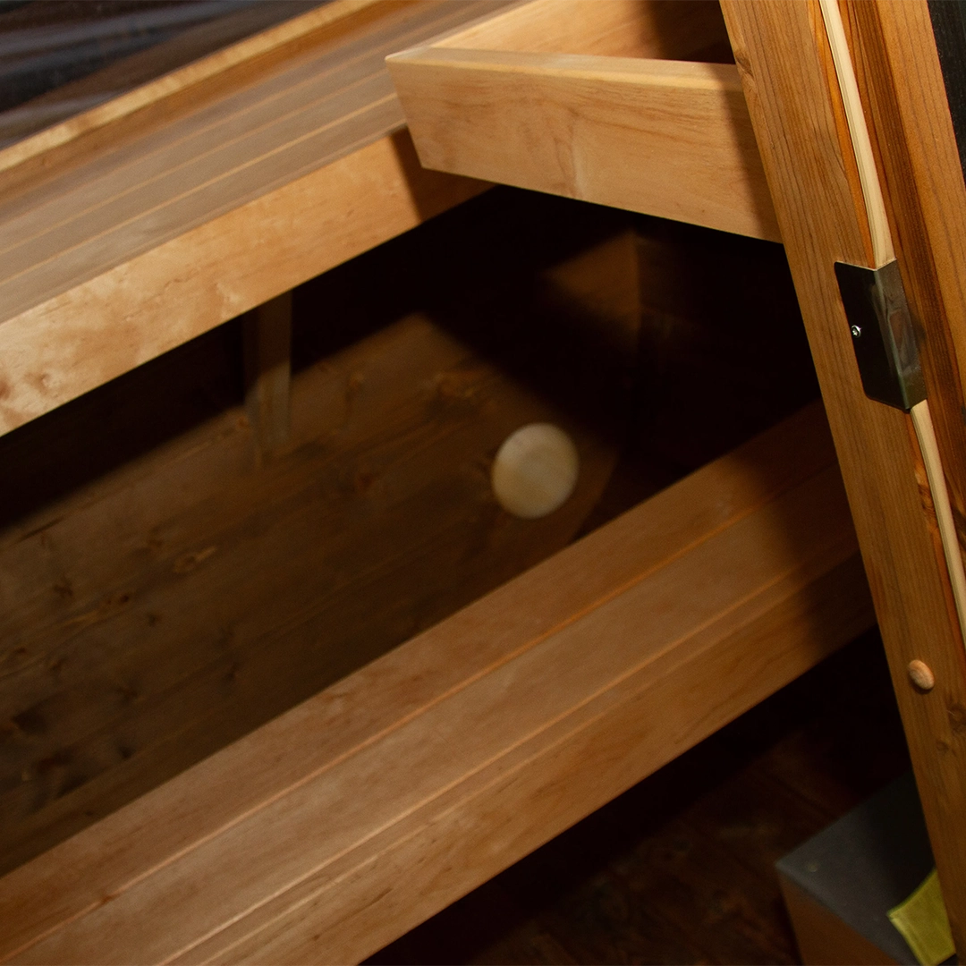 Mirrored Sauna 200cm full exterior view