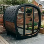 Mirrored Sauna 200cm hot tub - front view