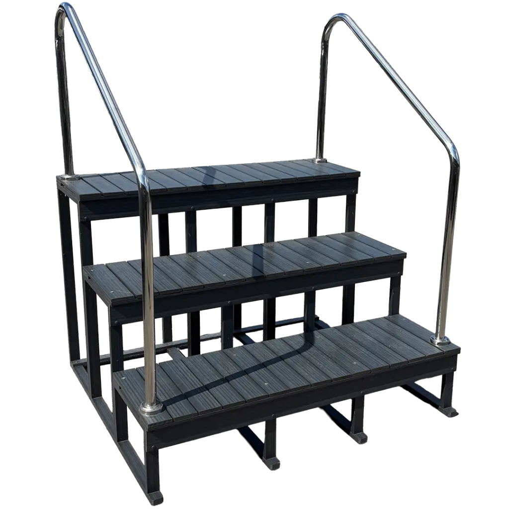 Premium 3 Tier Swim Step hot tub - front view