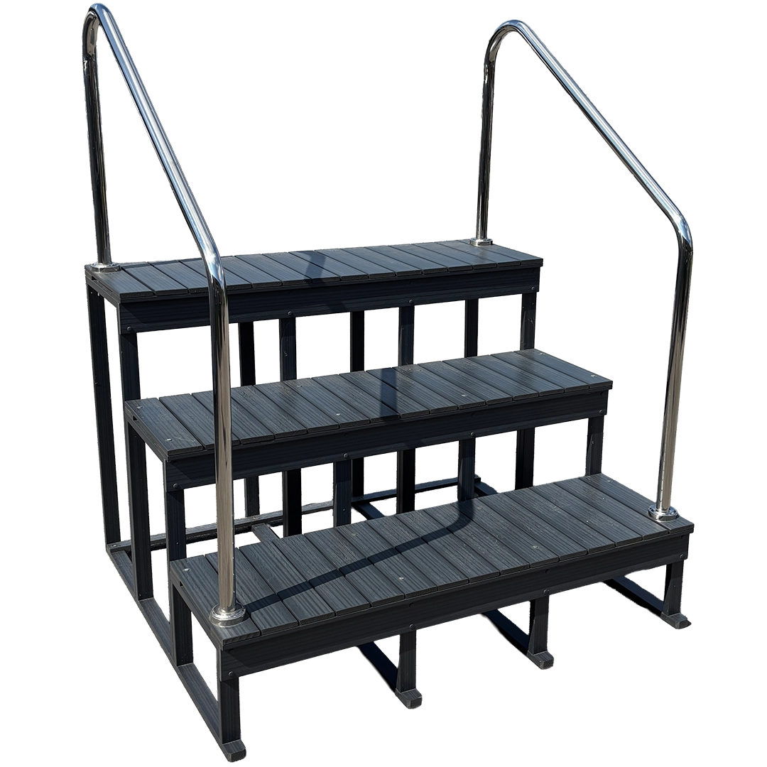 Premium 3 Tier Swim Step hot tub - front view